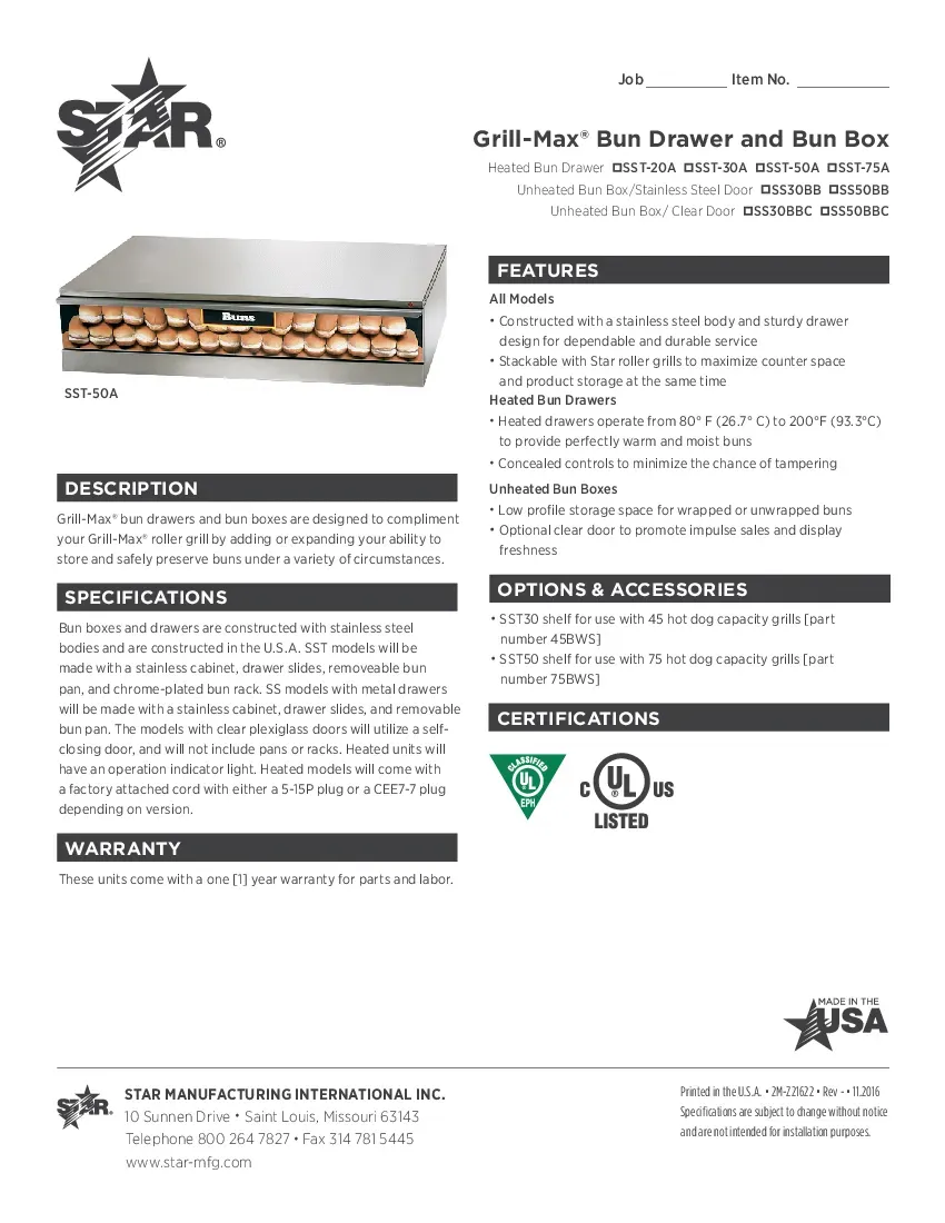star-ss50bb-hot-dog-bun-box-specsheet-260503lshr0h.pdf