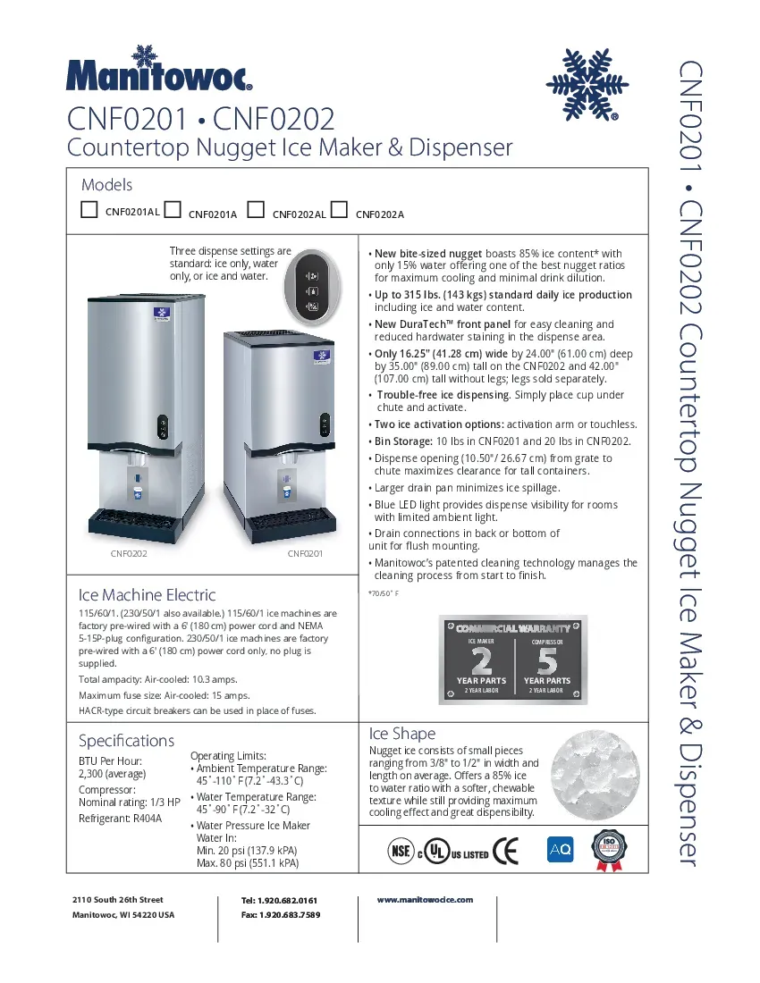 manitowoc-cnp0201a-161l-ice-maker-dispenser-nugget-style-specsheet-260523ws595j.pdf