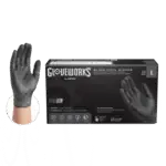 Ammex IVBKPF44100, Black Vinyl Gloves