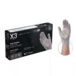 Ammex , TEX344100, Hybrid Poly Disposable Gloves