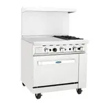 Atosa USA AGR-2B24GL, 36" Combination Gas Range