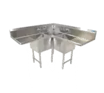 BK Resources BKCS-3-24-14-24T, Sink, Corner, Compartment