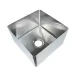 BK Resources , BKFB-1616-10-16, Sink Bowl, Weld-In / Undermount