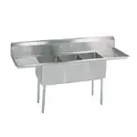 BK Resources BKS-3-2030-14-24TS, Sink, (3) Three Compartment