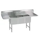 BK Resources , BKS6-3-1824-14-18TS, Sink, (3) Three Compartment