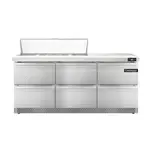 Continental Refrigerator D72N12-FB-D, Refrigerated Counter, Sandwich / Salad Unit