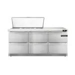 Continental Refrigerator , D72N18M-FB-D, Refrigerated Counter, Mega Top Sandwich / Salad Unit