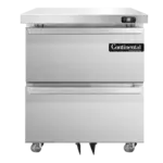 Continental Refrigerator , SW27N-U-D, Refrigerator, Undercounter, Reach-In