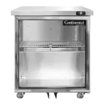 Continental Refrigerator , SW27NGD-U, Refrigerator, Undercounter, Reach-In