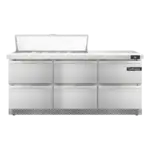 Continental Refrigerator SW72N12C-FB-D, Refrigerated Counter, Sandwich / Salad Unit