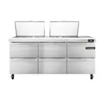 Continental Refrigerator , SW72N24M-D, Refrigerated Counter, Mega Top Sandwich / Salad Unit