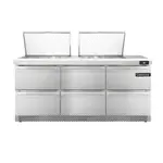 Continental Refrigerator , SW72N24M-FB-D, Refrigerated Counter, Mega Top Sandwich / Salad Unit