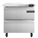 Continental Refrigerator SWF32N-D, Freezer Counter, Work Top