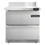 Continental Refrigerator SWF32NBS-FB-D, Freezer Counter, Work Top