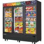 Everest Refrigeration EMGF69B, Glass Door Merchandiser Freezer, Black