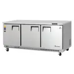 Everest Refrigeration ETBF3, Freezer, Undercounter, Reach-In, 115V, 71-1/8" W, Self-Closing Door
