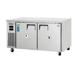 Everest Refrigeration ETRF2, Refrigerator Freezer, Undercounter, Reach-In, 115V, 59-1/4" W, Self-Closing Door