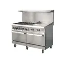 IKON COOKING IR-6B-24TG-60, Range 60" - 6 burners - 24" T-stat griddle
