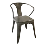 JustChair Manufacturing , G42518A-SS-NW-GUN-GR1, Chair, Side, Stacking, Outdoor
