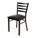 JustChair Manufacturing , M20118-BLK-PS BVS, Chair, Side, Indoor