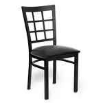 JustChair Manufacturing , M27118-BLK-PS BVS LOOSE, Chair, Side, Indoor