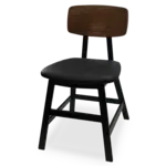 JustChair Manufacturing M67818-PS-BLK-VS, Chair, Side, Indoor