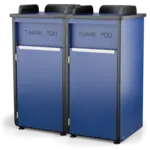 JustChair Manufacturing TRCPT-HPL-DBL-GR3, Trash Receptacle, Cabinet Style