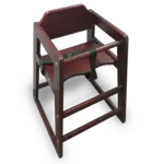 JustChair Manufacturing W001HI-WAL, High Chair, Wood