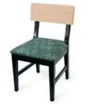 JustChair Manufacturing W92118-PS-BLK-GR2, Chair, Side, Indoor