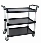 Klingers Trading ECONCART, Cart, Bussing Utility Transport, Plastic, 330 Lbs, Black, Aluminum
