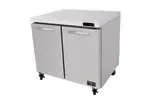 Kool-It KUCF-36-2, Freezer, Undercounter, Reach-In