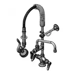 T&S Brass MPX-2DLN-08, Pre-Rinse Faucet Assembly, Mini