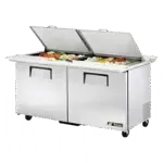True Manufacturing , TSSU-60-24M-B-DS-ST-HC, Refrigerated Counter, Mega Top Sandwich / Salad Unit