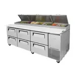 Turbo Air TPR-93SD-D6-N, Refrigerated Counter, Pizza Prep Table